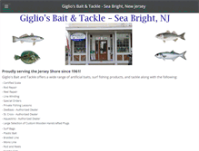 Tablet Screenshot of gigliosbaitandtackle.com